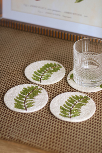 Posavasos Hechos a Mano con Cuentas de Semillas de Algodón, Diseño Navideño, para Té y Café, Aceptan Diseño Personalizado, Posavasos con Cuentas Únicos - Product Image 3