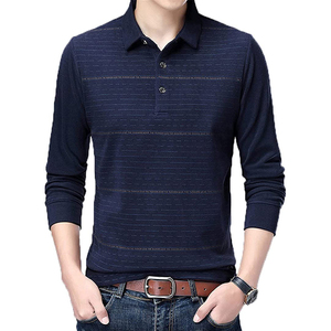 High Quality Men's Long Sleeves Polo Shirt Custom Logo Sublimation Cotton <b>Canvas</b> Solid Quick Dry for Shirt Golf Wear Collared - Product Image 2