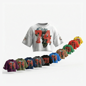 Camiseta de Hombre de Talla Grande, Calidad Premium, OEM ODM, MOQ Bajo, Color Sólido, Impresión DTG Personalizada, Hombros Caídos, 100% Algodón Transpirable - Product Image 1