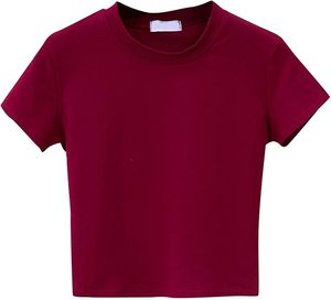 T-shirt court en coton peigné léger pour femme – Style minimaliste classique à manches courtes – Qualité supérieure - Product Image 1
