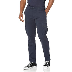 Pantalones Cargo Impermeables Azul Marino, de Algodón Grueso, Corte Recto, Casuales, Cómodos, Premium - Product Image 1