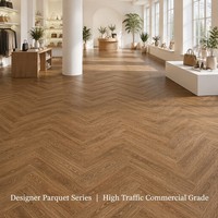 SPC-Bodenbelag 4mm-8mm Wasserdicht Luxuriöses Holzmaserung-Fischgrätmuster Rutschfest Umweltfreundlich für Moderne Gewerbe- und Wohnbereiche