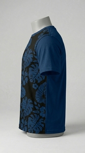Men Performance Floral Pattern <b>T</b> <b>Shirt</b> Breathable Short Sleeve Training Gym Wea - Product Image 3