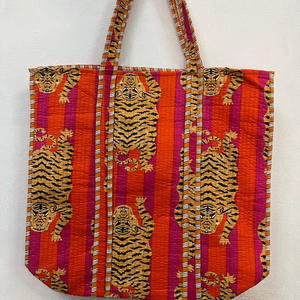 Sac fourre-tout d'été matelassé en coton à imprimé à carreaux, épaissi, pour femme, sacs de mode durables, sacs pour ordinateur portable, vente en gros - Product Image 1