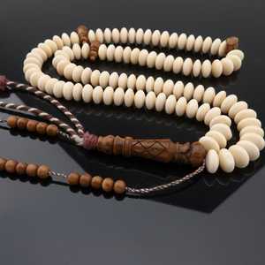 Tasbih Shadhili Moderno Hecho a Mano con 100 Cuentas de Hueso, Ecológico, para Oración Dhikr, Misbaha 302167 - Product Image 2