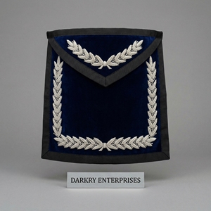 Delantal Masónico Hecho a Mano Personalizado con Bordado de Cinta Azul, Regalia Masónica, Suministros para Logia, Compás Cuadrado de Alta Calidad - Product Image 5