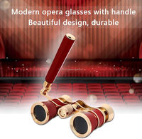 Gafas de ópera de 2,5 pulgadas, binocular de nácar con mango plegable, Mini binocular compacto ligero para niños y adultos