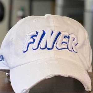 Zeta Phi Beta Finer White Hat Blue Embroidered Sorority <b>Baseball</b> <b>Cap</b> Distressed Adjustable Strap Casual Stylish Women <b>Cap</b> - Product Image 4