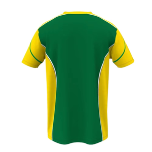 Camiseta de Manga Corta Verde y Amarilla para Hombre, Cuello Redondo, Talla Grande, Tejido de Punto Informal, Ecológica - Product Image 4