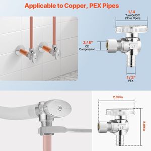 Valvola Angolare per Uso Commerciale e Domestico per Accessori di Riscaldamento e Altre Applicazioni - Product Image 3