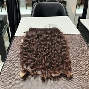 Extensions de cheveux humains indiens naturels bouclés, 100% Remy, non traités, cuticules alignées, qualité supérieure, pour femmes - Product Image 1