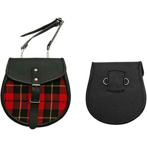 GNG IMPEX SZCO Supplies - Bolsa de Cuero y Piel Sintética con Diseño de Tartán Escocés Rojo, Hecha a Mano - Product Image 3