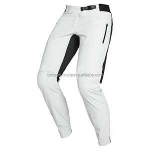 Pantalon de moto imperméable en velours côtelé blanc, taille mi-haute, respirant, coupe-vent, avec protections en maille, fabriqué en usine - Product Image 3