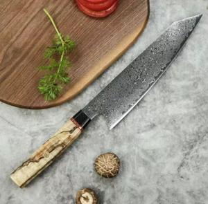Cuchillo de Chef Personalizado de Acero de Damasco Forjado a Mano con Hoja Afilada y Mango de Madera Personalizado - Product Image 2