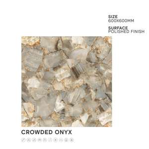 Export Quality 60x60cm Dyna Grey High Glossy Polished Porcelain Tiles - Full Glazed Ceramic <b>Wall</b> & Floor Interior Tiles - Product Image 1