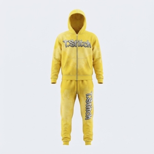 Top Quality Lightweight Solid Color <b>Tracksuit</b> Set For Unisex Breathable Winter Full Zipper Closure Letter Print Fashionable - Product Image 1