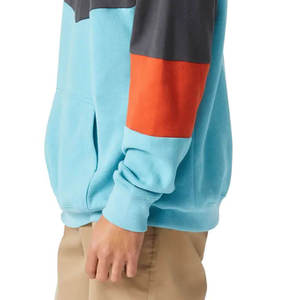 Sweat-shirt à capuche color block pour homme, manches régulières, tricoté, style automne, tissu FRENCH TERRY - Product Image 4