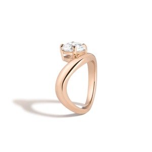 Luxury Cloud Pear Cut Diamond Engagement & Wedding Ring 14K Solid Gold IGI Certified - Product Image 1