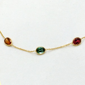 Comprar pulsera de piedras preciosas de turmalina multi real en oro amarillo de 18K pulsera hecha a mano para mujer venta al por mayor disponible - Product Image 2