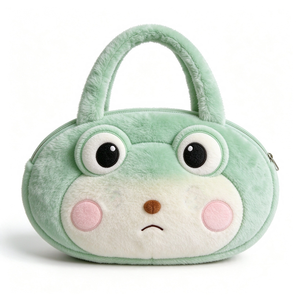 Bolso de peluche personalizado con diseño de pingüino, suave, con cremallera y asa, para niños, unisex. - Product Image 5