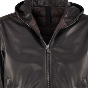 แจ็คเก็ตหนังมอเตอร์ไซค์แฟชั่นฤดูหนาวปี 2026 ทรงโอเวอร์ไซส์สำหรับผู้ชาย ทรงเข้ารูป หนัง PU กันน้ำ อุ่น สีน้ำตาล - Product Image 3