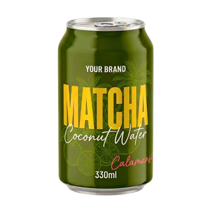 Boisson au jus de noix de coco et matcha 330ml en conserve, étiquette personnalisée pour la vente au détail et la promotion - Product Image 4