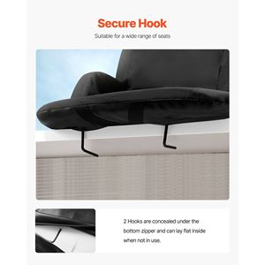 Sedia da Stadio Reclinabile Portatile con Ampio Sedile e Supporto Lombare, Cuscino Imbottito Pieghevole - Product Image 6