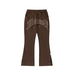 Wholesale Custom Flare Pants Men Wide Leg Streetwear Joggers Casual <b>Bell</b> Bottom Sweatpants Loose Fit Fashion Track Trousers - Product Image 5