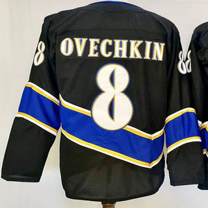 Factory Made <b>Men's</b> Stitched Breathable Hockey Jerseys 43 <b>Tom</b> for 8 Alexander Ovechkin 100% Polyester V-neck - Product Image 3