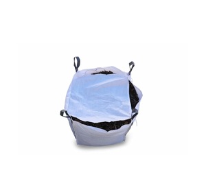 FIBC Bag with flap on <b>top</b> 90*90*120 cm jumbo pp woven sack bag with side seam loop handle 5:1 safety <b>load</b> double dust proof - Product Image 3