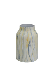 Vase à fleurs en métal effet marbre Artesign, peinture abstraite, centre de table décoratif artistique, décoration intérieure - Product Image 2