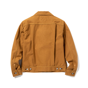 New Arrival High Quality Eco-Friendly Fashion Casual Brown Fitted Solid Color Button Cotton <b>Denim</b> <b>Jackets</b> for Men High Street - Product Image 2