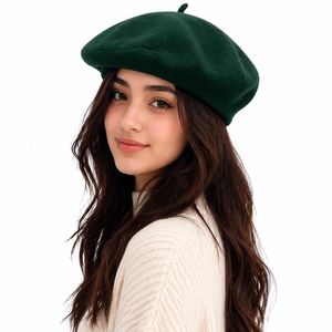 Unisex <b>Beret</b> Hat Soft Wool Style French Hat Classic Casual Fashion Warm Elegant Headwear French Style Soft Feel Classic Look - Product Image 3