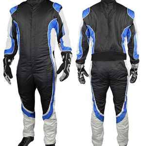 Combinaison de course ignifuge à manches longues pour homme, bleu et noir, colorée, pour moto et course automobile, toutes saisons, personnalisable OEM - Product Image 5