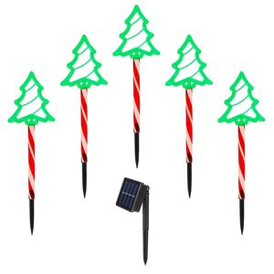 Paquete de 5 Luces Solares para Camino Exterior con Clasificación IP44, 8 Modos, Decoración Navideña para Jardín, Luces de Navidad para Césped - Product Image 1