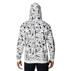 Sweat-shirt à capuche blanc pour homme, imprimé lettres, coupe classique, décontracté, en coton tricoté, pour l'automne - Product Image 6