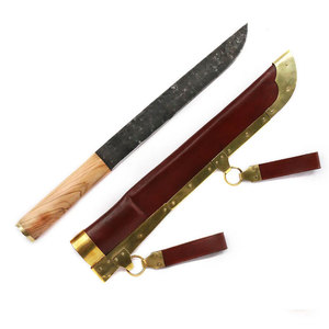 มีดล่าสัตว์ไวกิ้งเหล็กกล้าคาร์บอนแบบใบมีดคงที่ ด้ามไม้ สำหรับขายส่ง - Product Image 1