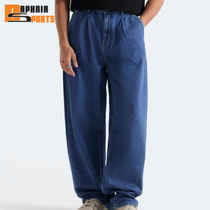 Fabricant de denim – Nouveaux jeans unisexes vintage en coton, coupe droite et large, style baggy, pour hommes - Product Image 1