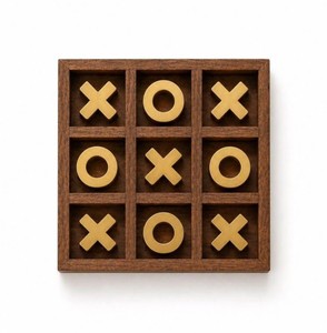 Travel Timber Tic Tac Toe <b>Set</b> Foldable Compact Strategy Toy <b>Camping</b> <b>Picnic</b> Road trip Leisure Activity - Product Image 1