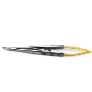 Instrumentos Oftalmológicos Manuales con Fuente de Alimentación, Portaagujas Curvo Castroviejo de 11 mm con Puntas Cónicas - Product Image 4