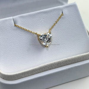 Lab Created Jewelry IGI/GIA Lab Grown Heart Diamond Pendant 14K Gold para compromiso de mujer o boda-Moda - Product Image 5