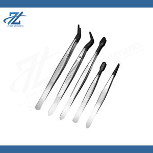 Pinzas Profesionales Multiusos de Acero Inoxidable de Alta Calidad para Cejas y Pestañas, Puntas Dentadas, Logotipo Personalizado, Depilación Negra - Product Image 6