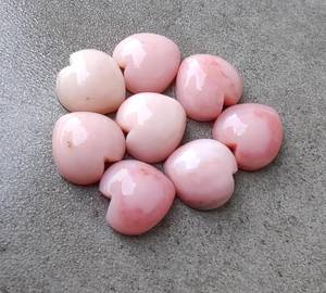 Opale rose naturelle en forme de cœur, cabochon de qualité, pierre précieuse calibrée, bijou en vrac, pierre de guérison, cristal - Product Image 5