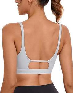Nouveau soutien-gorge de sport uni tendance pour femme, grande taille, écologique, respirant, léger, personnalisable, vêtements de sport, col en U, haute qualité - Product Image 4