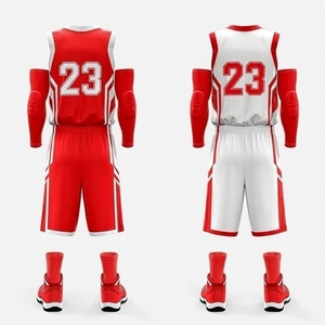 プレミアムカスタム昇華型バスケットボールユニフォームキット |   プロチーム用ゲームジャージショーツ |   100% ポリエステル 抗菌加工 - Product Image 2