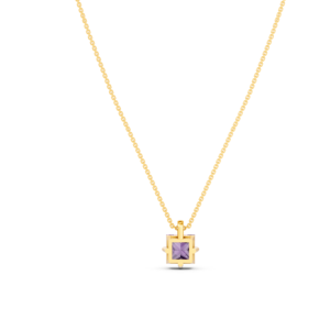 Collar Personalizado de Oro Sólido de 14K, 9K, 10K, 18K con Gema de Laboratorio de 1.5Ct, Certificado RJC, Joyería Fina Ética, MOQ 3 Piezas, 10 Piezas, OEM, ODM, NK706690 - Product Image 3