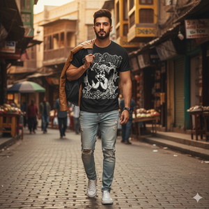 2026 New Factory Wholesale Men 100% Cotton <b>Acid</b> Washed <b>Drop</b> Shoulder Oversized Graphic T-Shirt For Men - Product Image 6