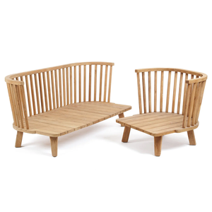 Sofá de Exterior Ergonómico y Resistente al Agua Moza de 2 Plazas, con Estructura de Madera Transpirable de Alta Resistencia y Asiento Cómodo - Product Image 1