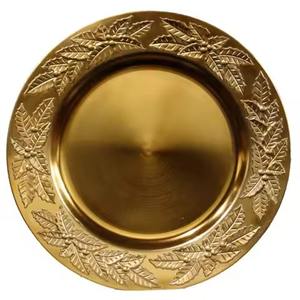 Assiette de présentation décorative en fer, ronde, pour la mise en place de tables de banquet, pour l'hôtellerie et la restauration - Product Image 6