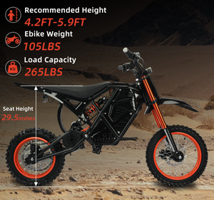 Motocicleta Eléctrica NUEVA Y ORIGINAL, Motor de 48V 3000W, Velocidad Máxima de 55 km/h, Certificada para Todoterreno - Product Image 2